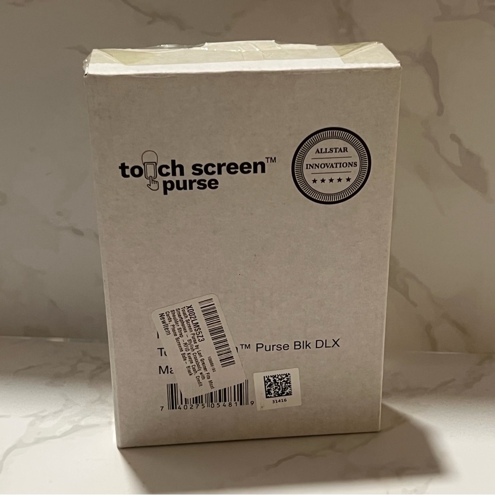 NEW! Touch Screen Black Vegan Leather Purse by Lori Greiner - New in Box!